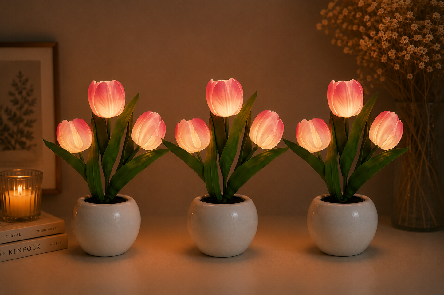 3 Tulipanowe Lampy