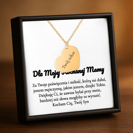 Personalizowany Naszyjnik dla Mamy z Grawerem — Prezent „Dla Mojej Kochanej Mamy"