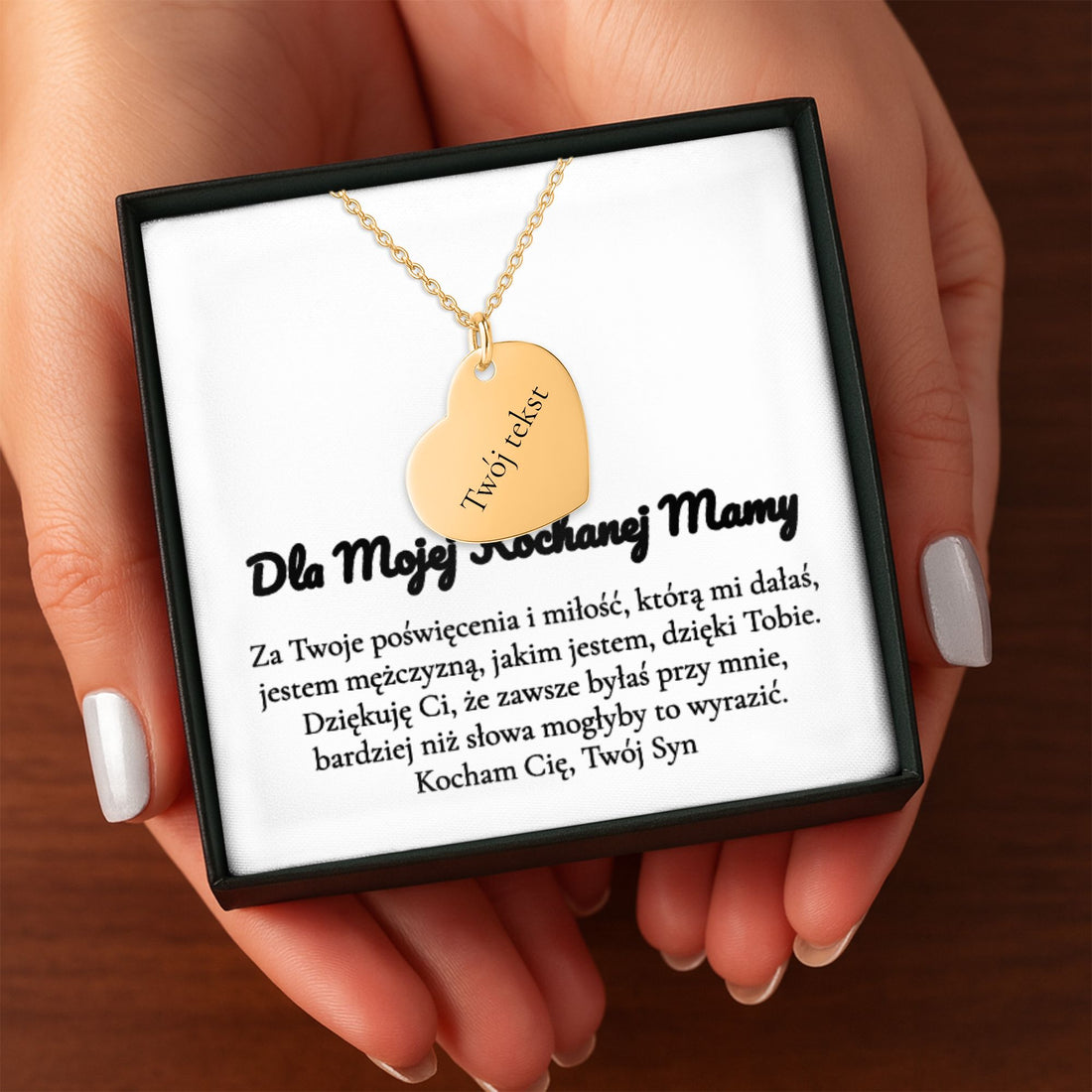 Personalizowany Naszyjnik dla Mamy z Grawerem — Prezent „Dla Mojej Kochanej Mamy"